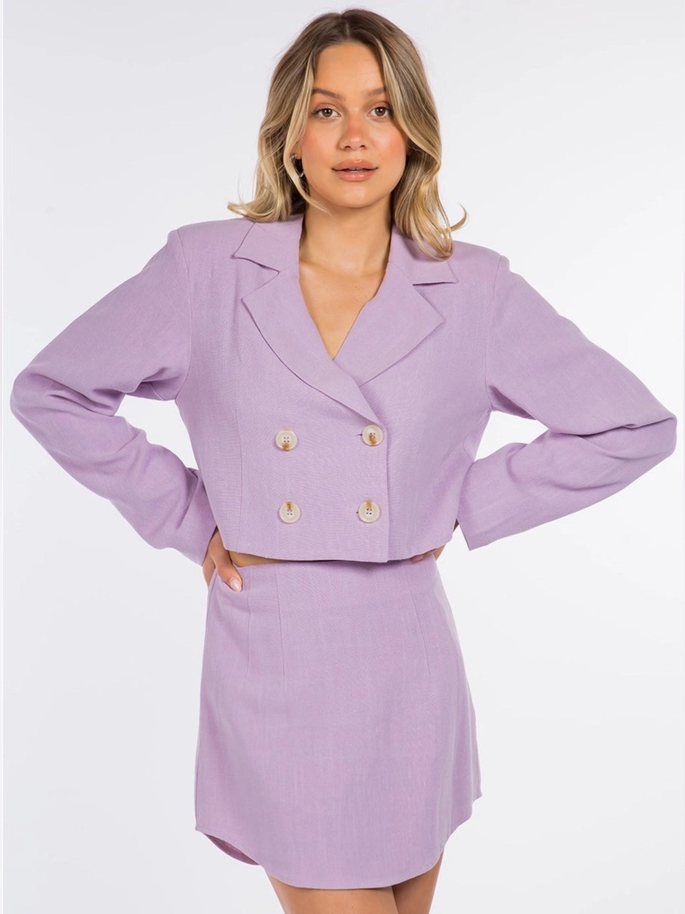 Linen Cotton Blend Crop Jacket size M/L